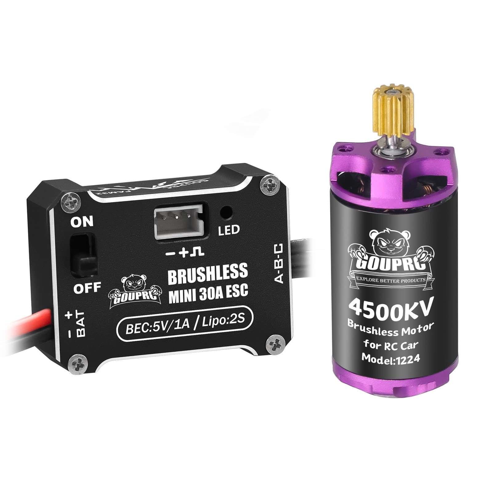 Amazon.com: GOUPRC 30A Brushless ESC and 1224 4500KV Brushless